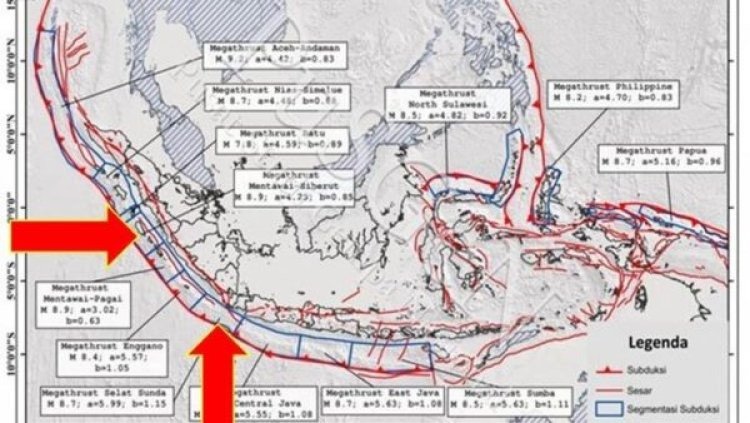 BMKG Ingatkan Risiko Gempa Megathrus Besar di Dua Zona Megathrust, ini Zonanya!