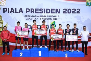 Daftar Juara Balutangkis Piala Presiden 2022 Sesi 2 Antar Provinsi