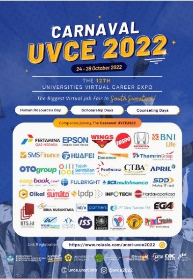 Event UVCE 2022 Sediakan100++ Lowongan Kerja dari 33 Perusahaan Nasional Bersama Ribuan Peserta Webinar