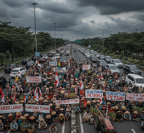 Hari Tani Nasional 2025: Aksi Petani Blokir Jalan, Suarakan Krisis Lahan & Kesejahteraan