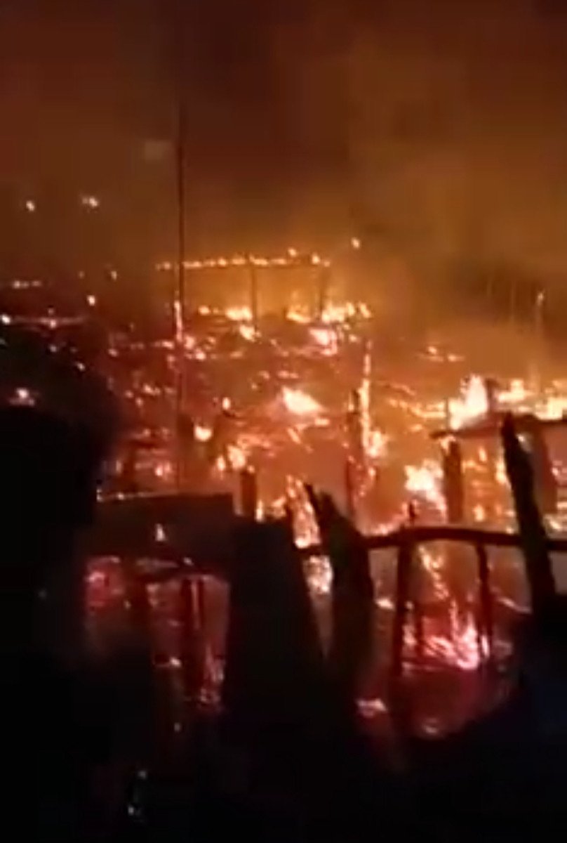 Kebakaran Hebat di Sungsang Banyuasin Hanguskan Puluhan Rumah Warga