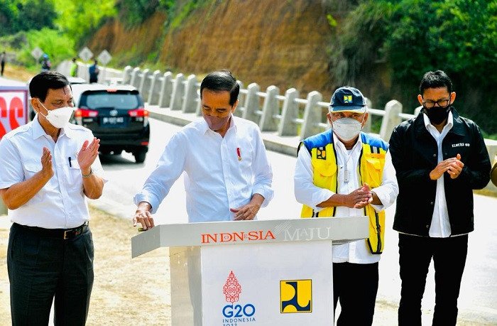Kunjungan Kerja ke Sumut, Presiden Jokowi Resmikan Jalan Bypass Balige