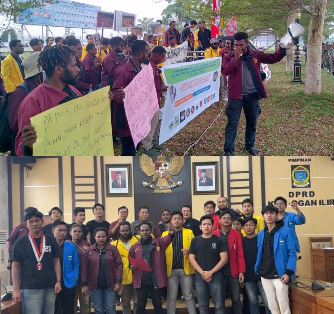 Solidaritas KOMPAS, CIPAYUNG, dan BEM Unsri Tolak Eksploitasi Hutan Papua oleh Perusahaan Sawit