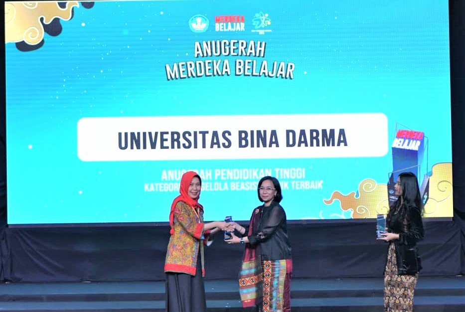 Universitas Bina Darma Raih Pengelola Beasiswa Afirmasi Pendidikan Tinggi Terbaik, Merdeka Belajar!