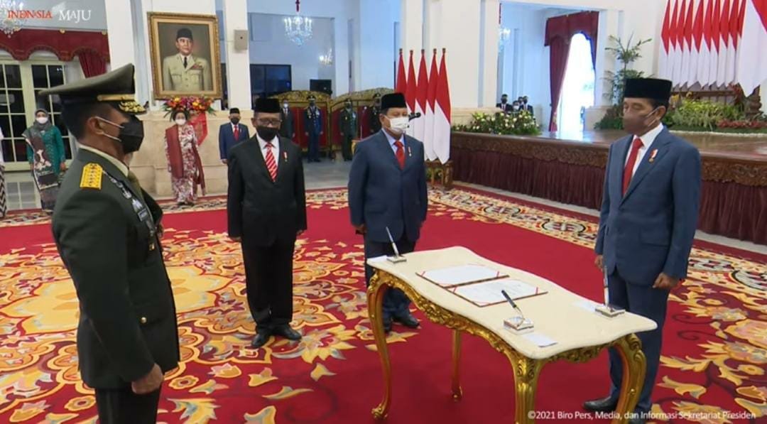 Usai Dilantik Jokowi, Jendral Andika Perkasa Resmi menjadi Panglima TNI