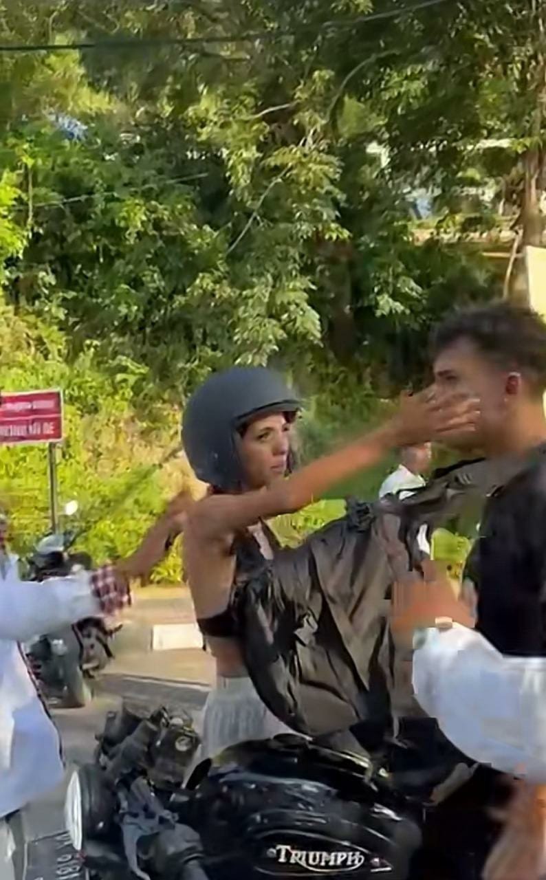 Viral Bule di Bali Ngamuk Tantang Pecalang ketika acara Melasti